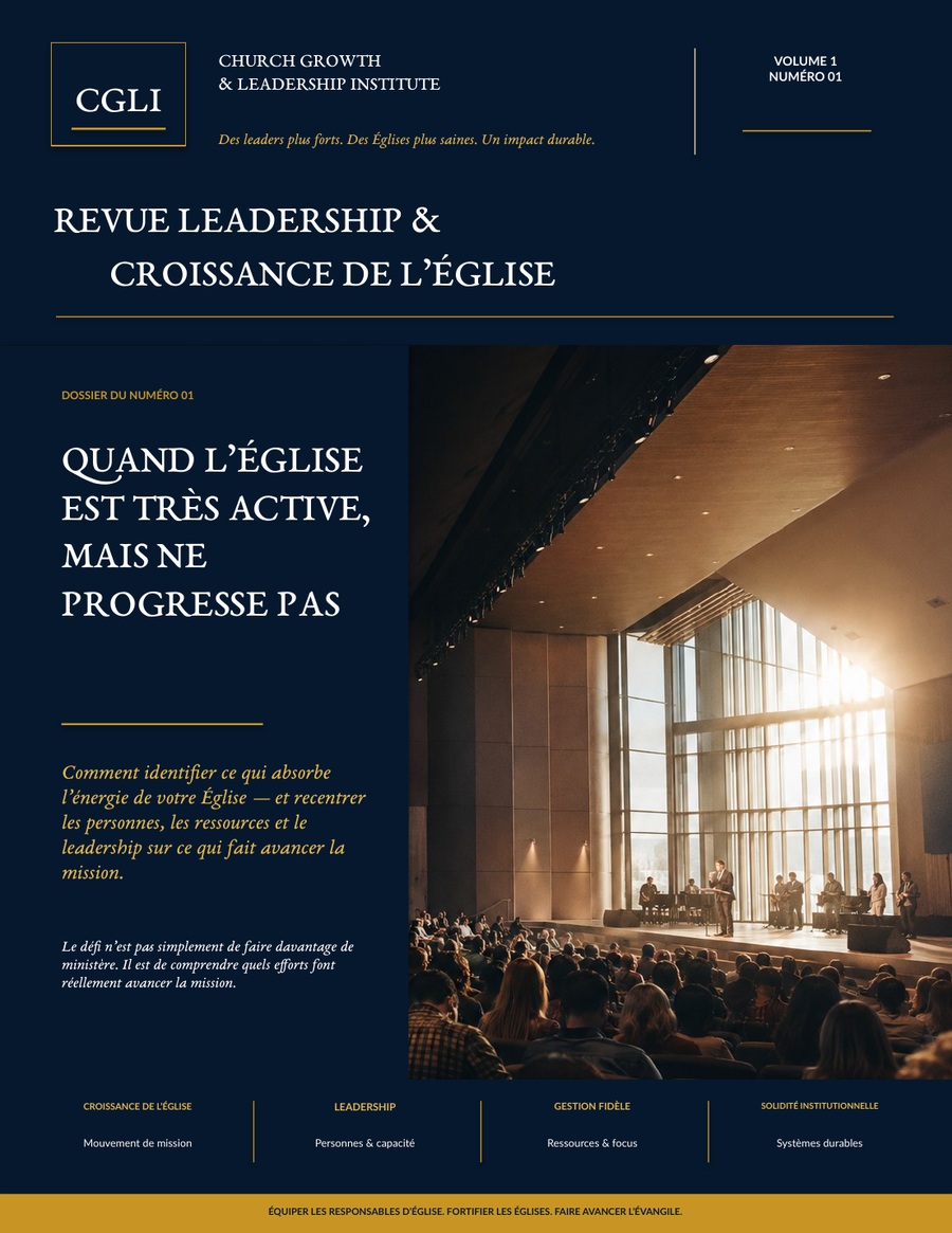 Couverture du numéro 01 de la Revue Leadership & Croissance de l’Église