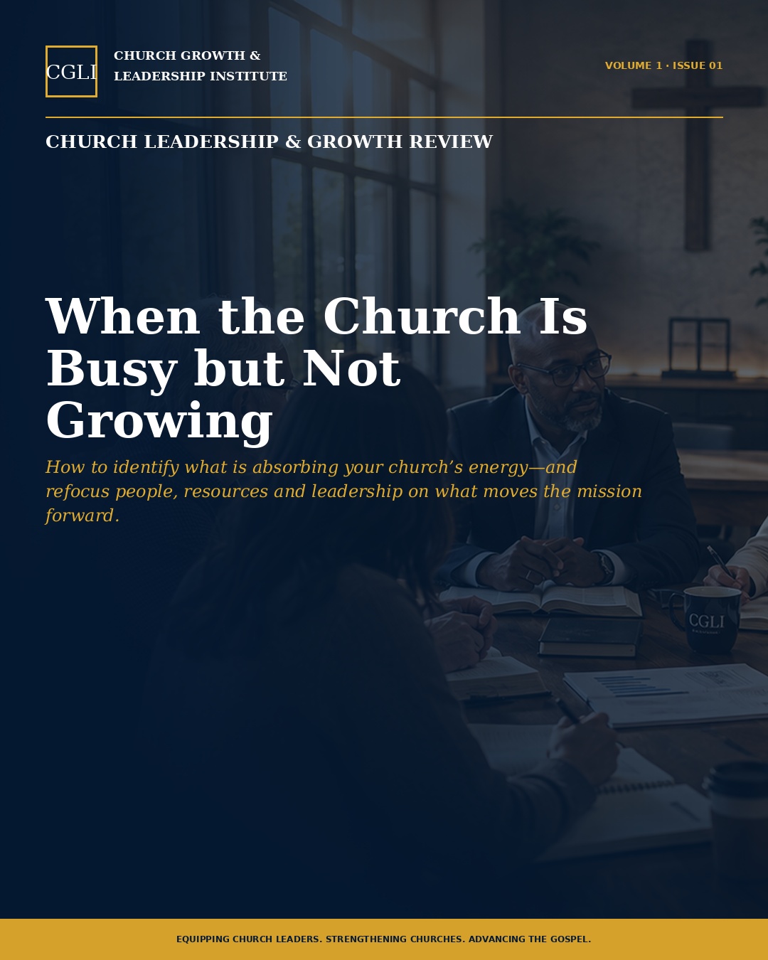 Cover artwork for Edition 01 of the CGLI Church Leadership & Growth Review